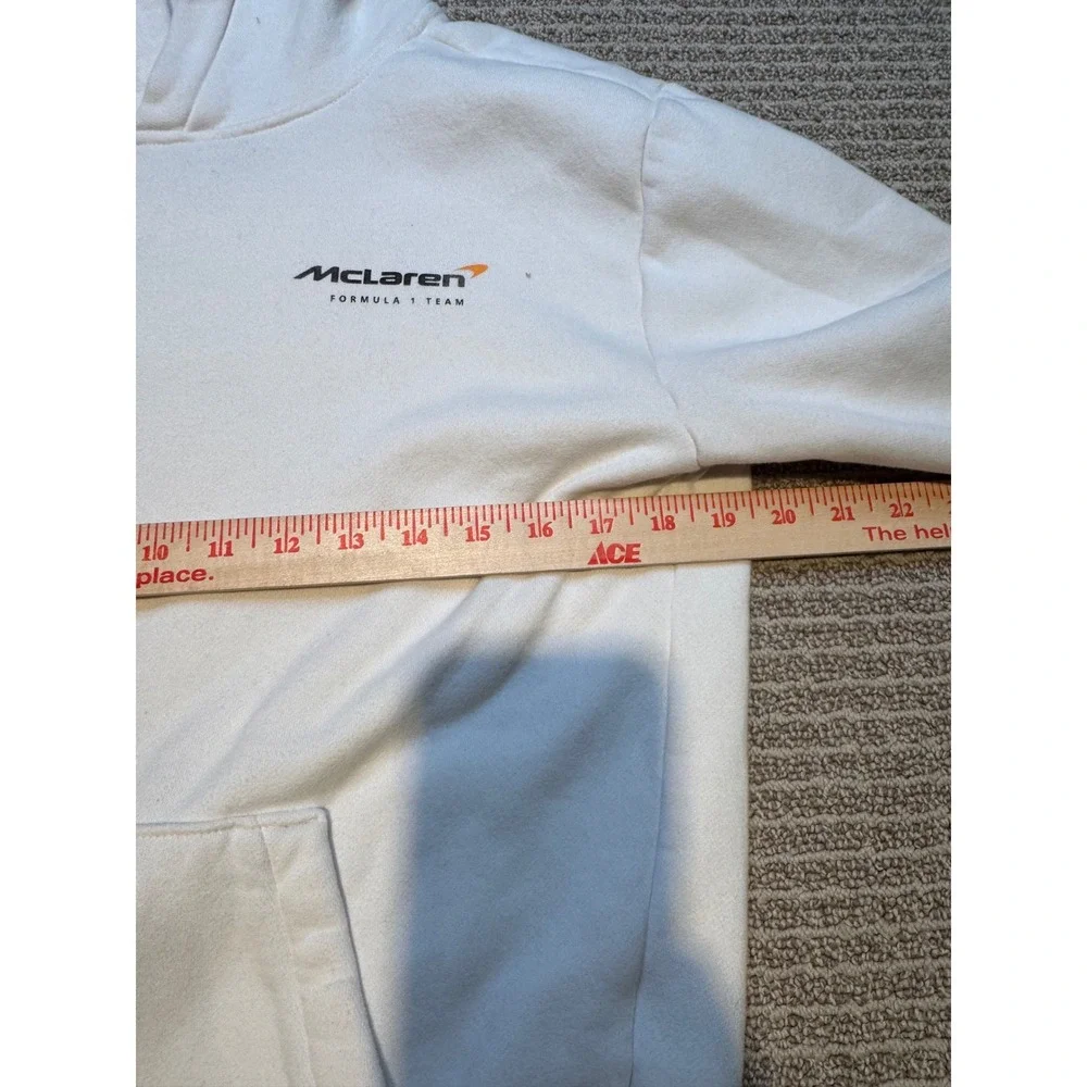 Hollister McLaren Formula 1 Team Hoodie White MCL60 2023 Graphic Mens XS - Picture 7 of 8